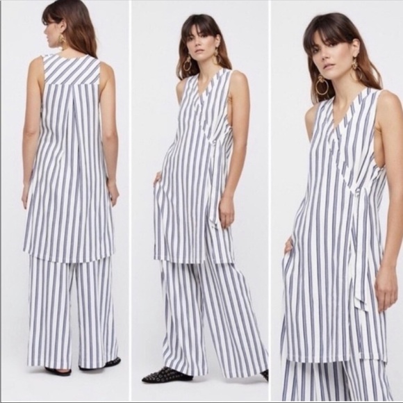 Free People Pants - Free People Tuxedo Stripe Pant/Top Suit - L